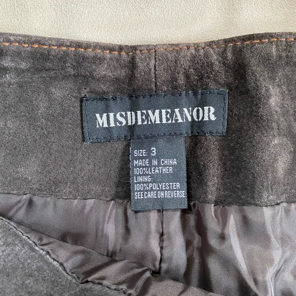 High rise leather-suede skirt - Picture 2 of 2